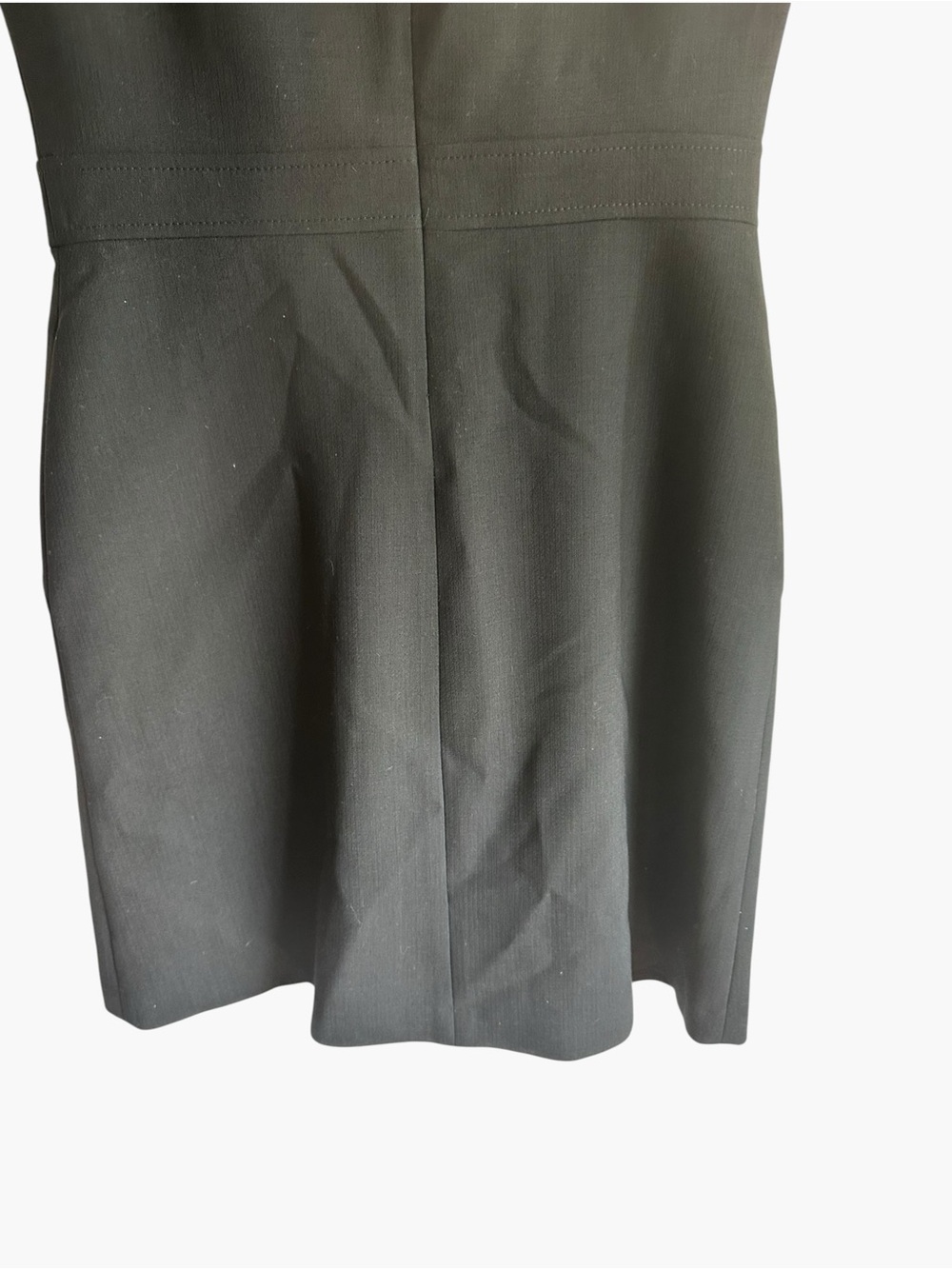 Tory Burch Black Wool Blend Sleeveless Sheath Dress | Size 10 | Pockets - Picture 7 of 11